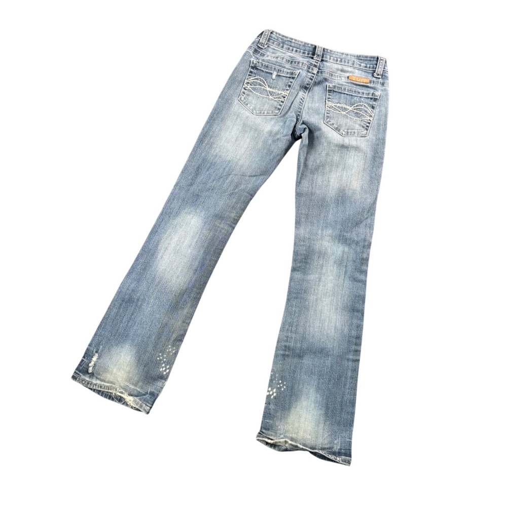 Cowgirl Tuff Co Bootcut Jeans Rhinestone Pockets Western Y2K Womens 28x31